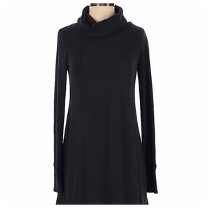 CAbi black cowl neck dress with thumb holes size S